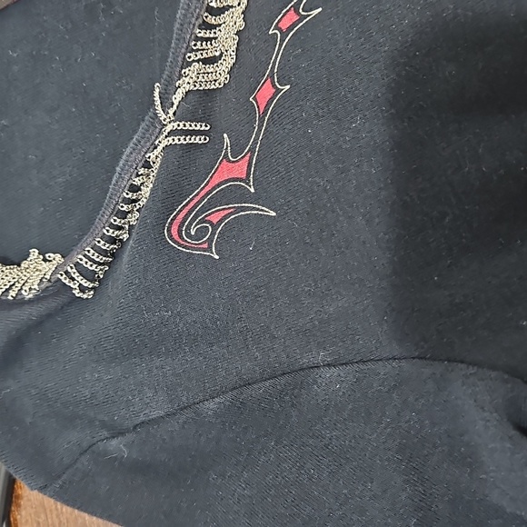 Harley-Davidson Black Top with Embellished Neckline - Picture 6 of 10